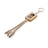 Rectangle Bamboo And Wheat Straw Keyring Rectangle Bamboo And Wheat Straw Keyring