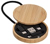 4-in-1 Charging and data cable in bamboo box 4-in-1 Charging and data cable in bamboo box