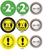 Button Badge to encourage social distancing Button Badge to encourage social distancing