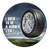 Brite-Mat round coaster with tyre material Brite-Mat round coaster with tyre material