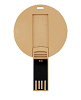 Round degradable USB - Kraft brown Round degradable USB - Kraft brown